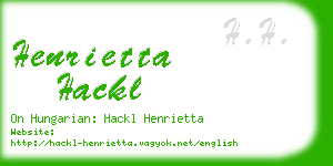 henrietta hackl business card